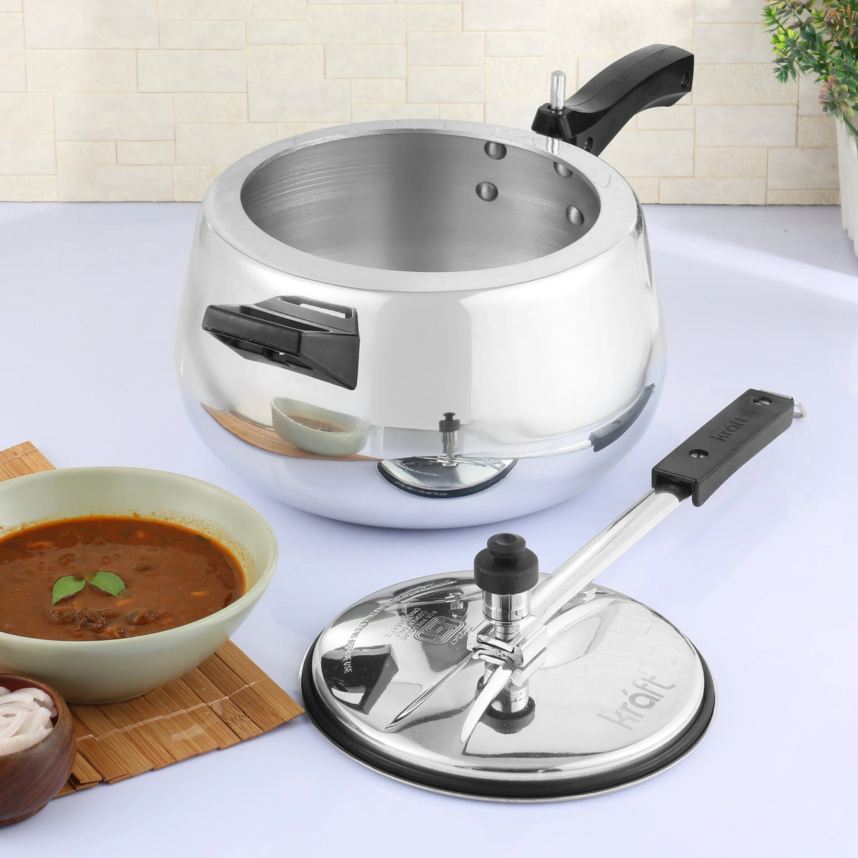 Stylo Aluminium Inner Lid Pressure Cooker (Induction Friendly) 2L