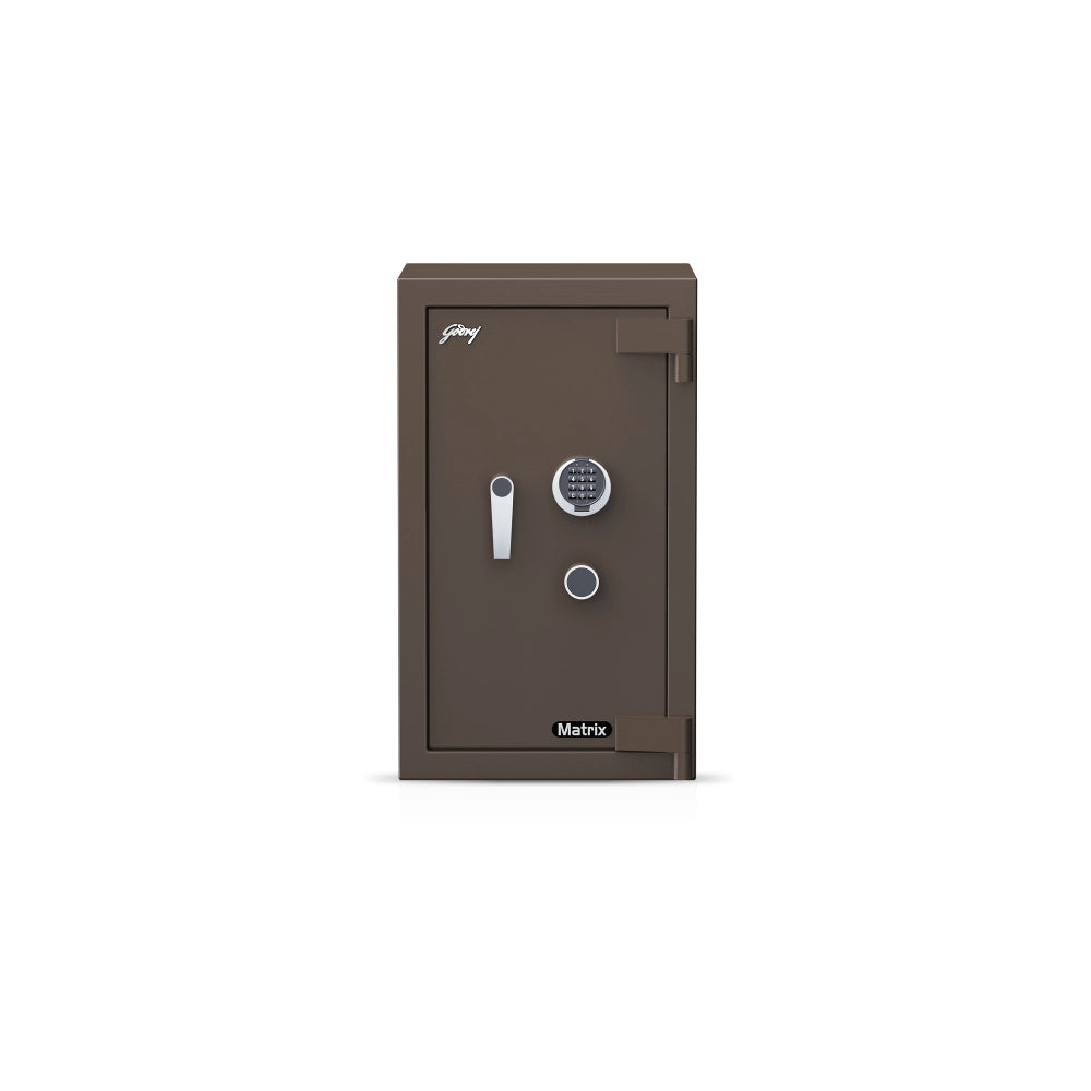 Matrix 3016 (94L) EL+KL Fire-Resistant Home Locker with Dual Lock – Coffee Brown