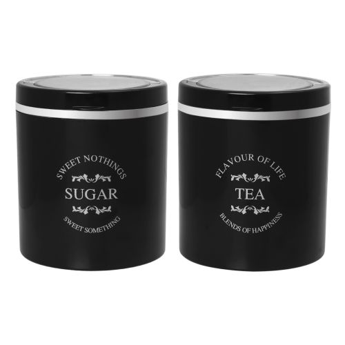 Jaypee plus CLASSIQUE 2 Tea & Sugar Containers Set of 2 Black 2N - 750 ml