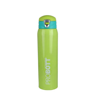 Swift 500ml Thermoses Vacuum Insulated Flask Bottle, Stainless Steel Water Bottle, Green | Wide Mouth | Flip Top Cap | Hot and Cold | Leak Proof | PB 500-36