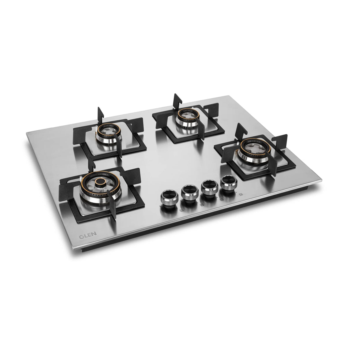 4 Burner Stainless Steel Hob Top with Mini Triple Ring & Double Ring Brass Burners Auto Ignition (BH1074SQHTSSDBMT70)