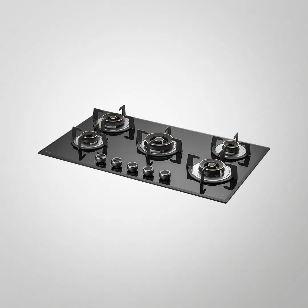 ALN 865 – 86cm Built-in Hob with 5 Heavy-Duty Brass Burners & Auto Ignition