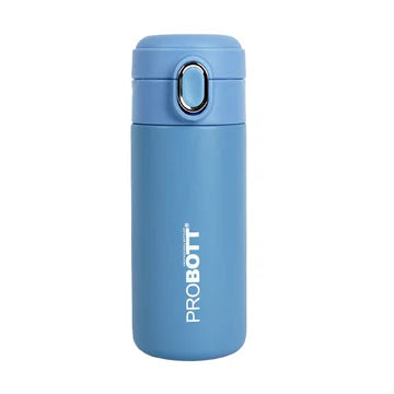 Pride 400ml Thermosteel Hot & Cold Insulated Stainless Steel Travel Flask, Blue | Spill Proof Coffee & Tea Mug | Easy Grip, Easy to Carry | PB 400-06