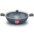 Hawkins 5 Litre with Glass lid Ceramic Nonstick Deep Kadhai (ICK50G)