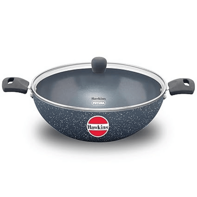Hawkins 5 Litre with Glass lid Ceramic Nonstick Deep Kadhai (ICK50G)