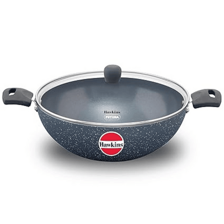 Hawkins 5 Litre with Glass lid Ceramic Nonstick Deep Kadhai (ICK50G)