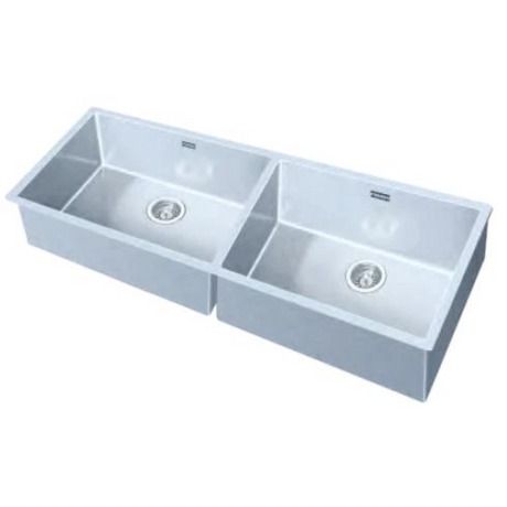 Franke BXX 220/120-54-54 EUROPEAN SATIN FINISH (1140x450/45x18) Stainless Steel 1mm European Satin Finish Hand Made Double Bowl Sink 127.0516.117