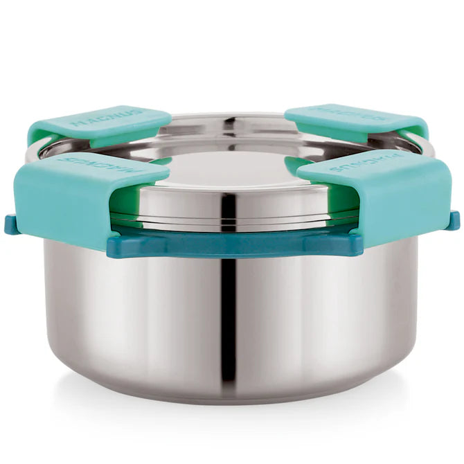 Steel Airtight Leakproof Storage Container with Rev Lock Lid – 750ML – Kitchen Accessories Item, Ideal Lunch Box for Kids & Adults, Perfect Lunch Box for Office Men