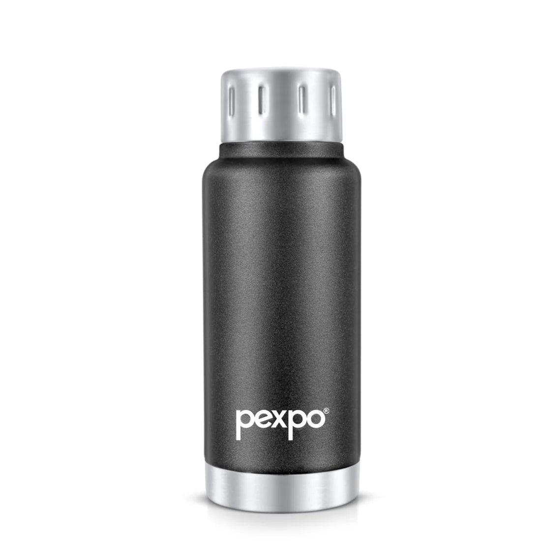 Pexpo Cameo Pro Vacuum Insulated 300ml Stainless Steel Water Bottle - Black| Hot & Cold Upto 5-6 Hours | Leak of | Office, School, Gym & Travelling|Men, Women & Kids| RCB Edition