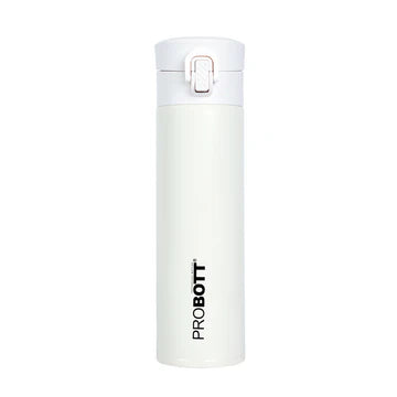 Glitter 300ml Travel Flask – Hot & Cold Vacuum Insulated Stainless Steel with Flip Top Cap, White | PB 300-05