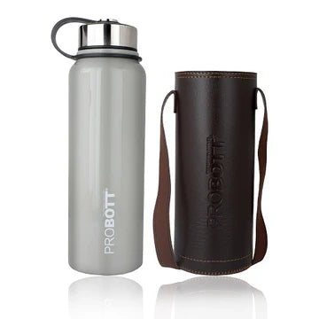 Hulk 1100ml Stainless Steel Water Bottle, Vacuum Insulated Flask | Hot & Cold | Leak-Proof | Beige | PB 1100-02