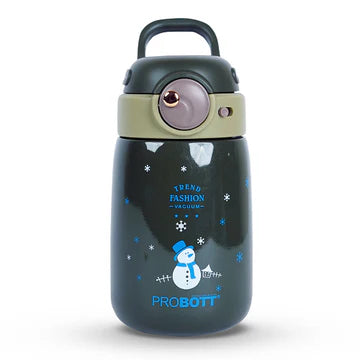 Cool Kid 360ml Hot & Cold Sipper Bottle with Straw & Handle for Kids, Pink | Stainless Steel Vacuum Insulated, Leak-Proof | PB 360-02