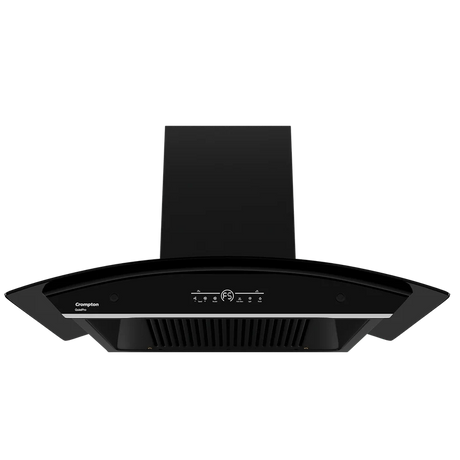 Crompton CHD-QPVC90FLE-MBL-Curved Wall Mounted Chimney QuietPro 90 cm