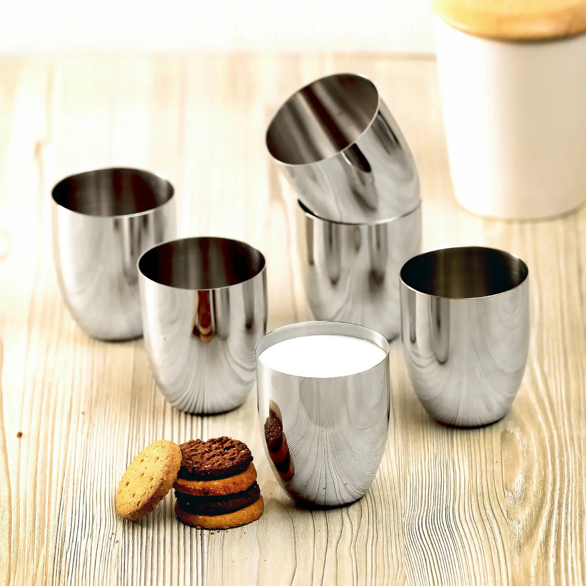 Premium Stainless Steel Glass Set of 6-350ml Each