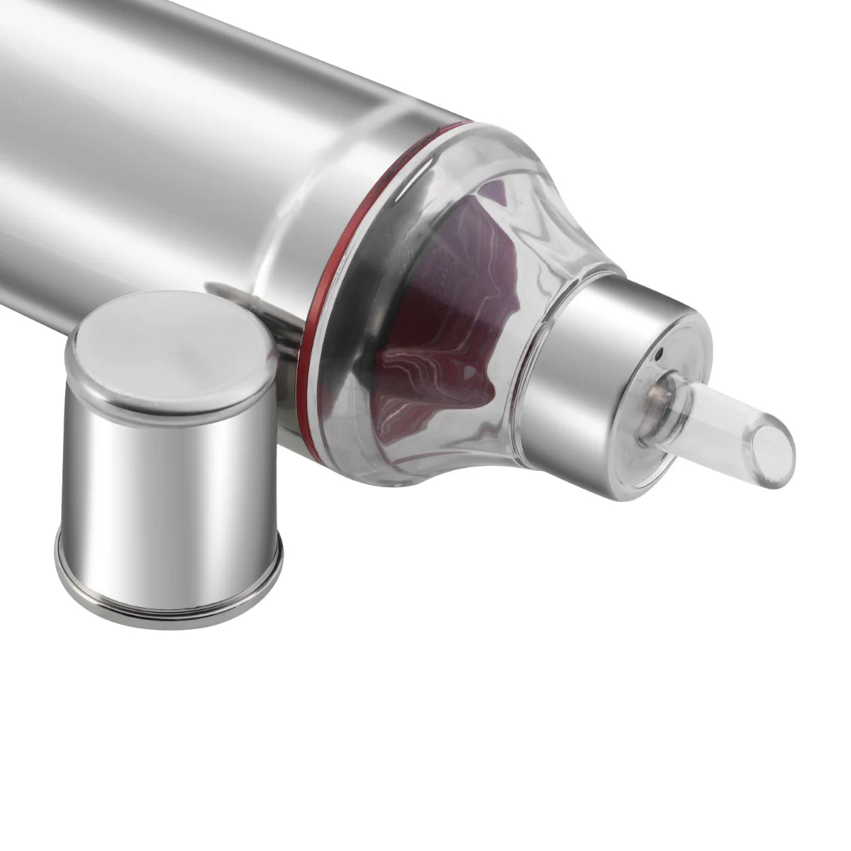 Stainless Steel Oil Dispenser Bottle with Cap and Nozzle - 1 Litre