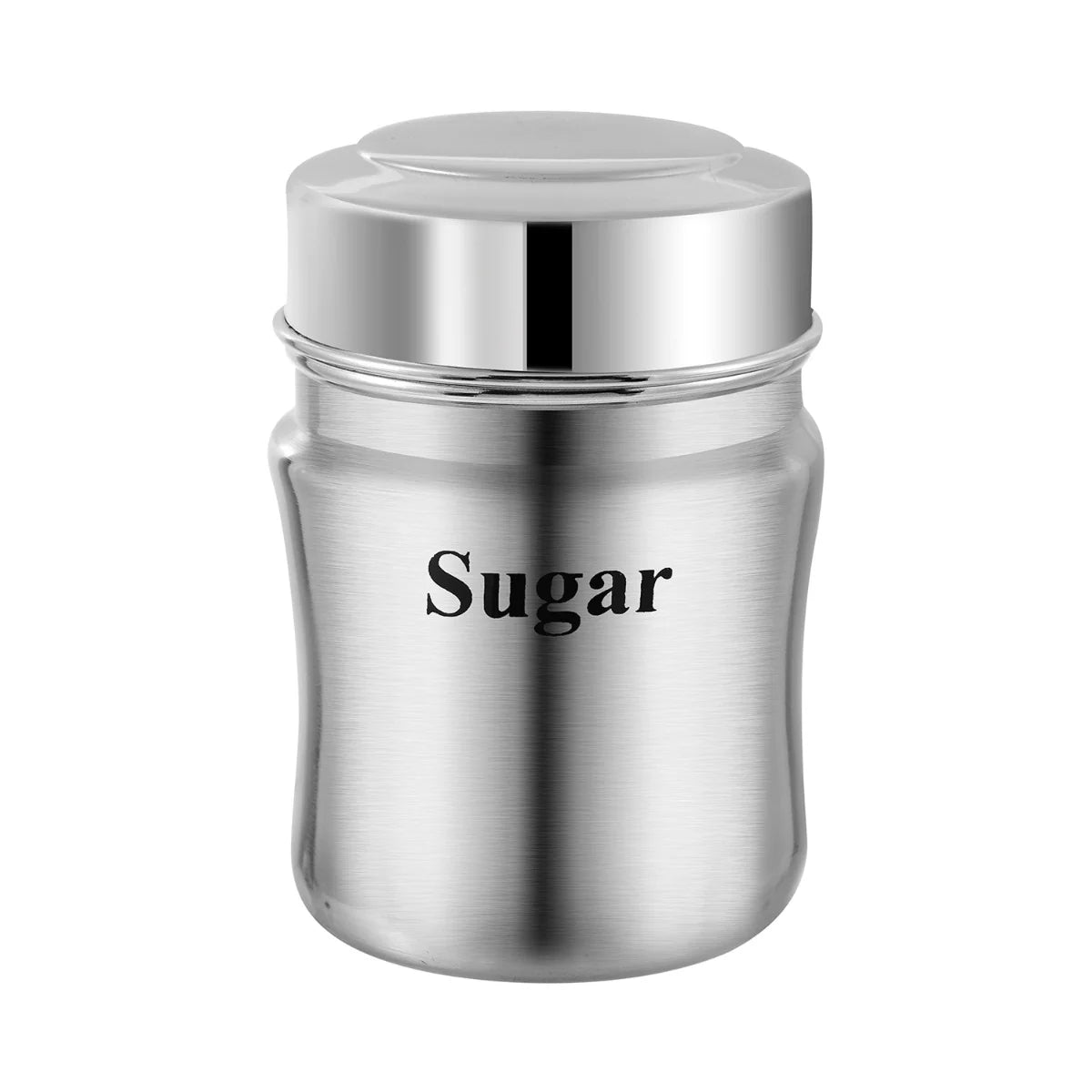 Steel Tea Coffee & Sugar Container - 700 ml (Pack of 2, Silver)