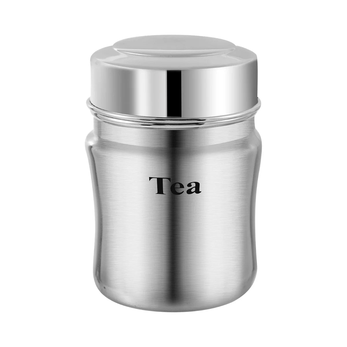 Steel Tea Coffee & Sugar Container - 700 ml (Pack of 3, Silver)