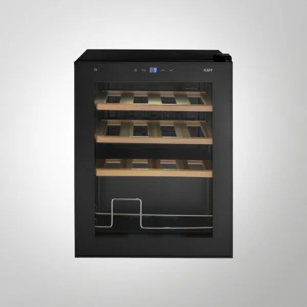 WC 48 TH BW Free Standing Wine Cooler – 16 Bottles, Thermoelectric Cooling, Black Glass Door