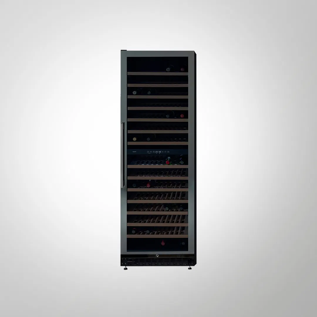 WC 418 DZ Dual-Zone Wine Cooler | 171 Bottle Capacity, Touch Control, Full Mirror Glass Door, and Compressor Cooling