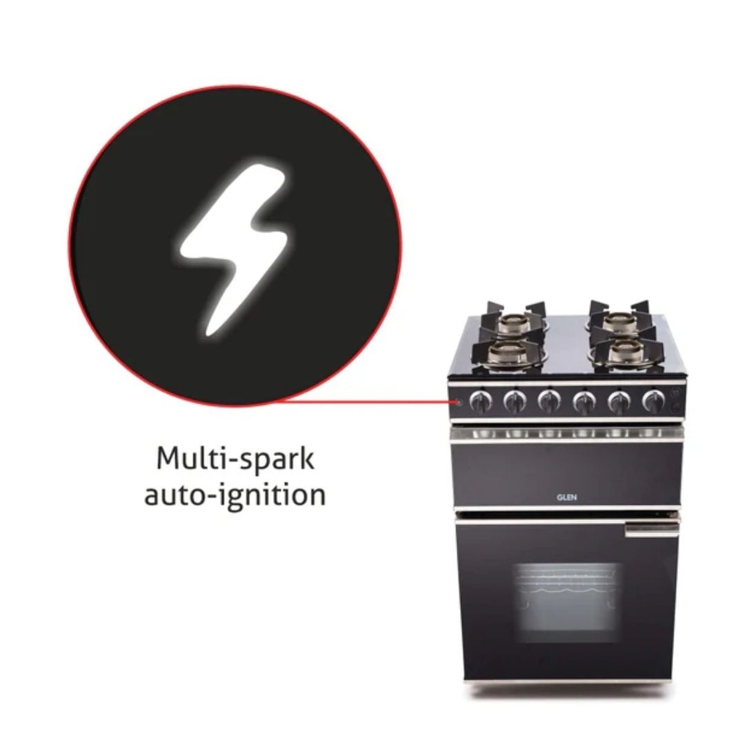 Gas Oven Rotiseerie Double Ring Forged Brass Burners Auto Ignition