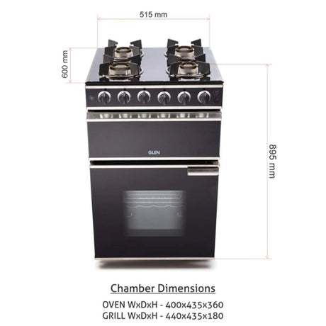 Gas Oven Rotiseerie Double Ring Forged Brass Burners Auto Ignition