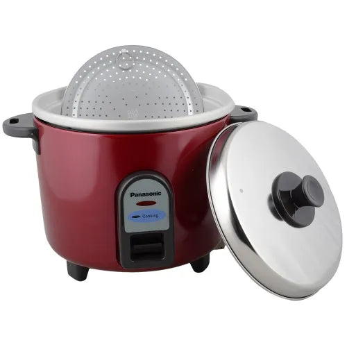 SR-WA10E(Z9) 1L Electric Rice Cooker (Red) – Automatic Cooking, Anodized Aluminum Pan, Power-Saving Design