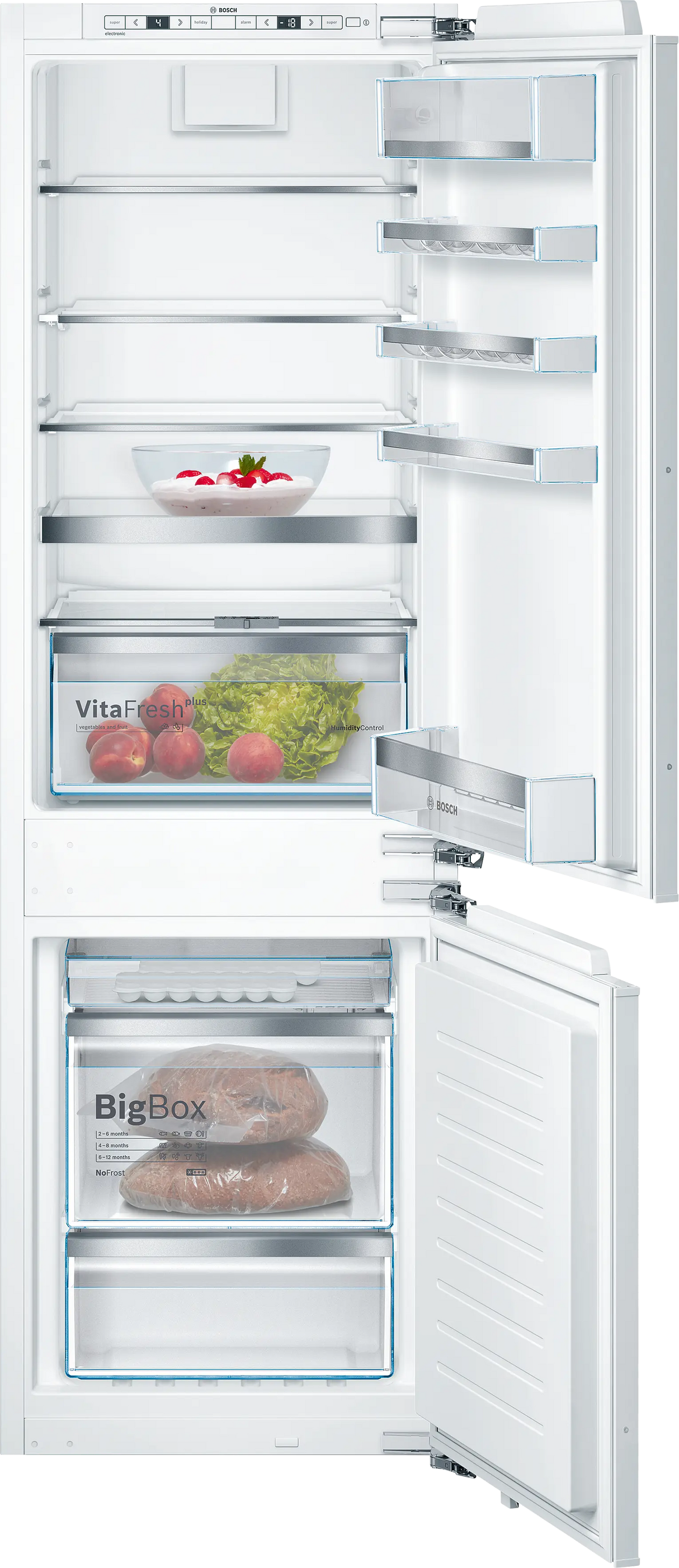 Series 6 KIN86AF31I Built-In Fridge Freezer Bottom Freezer 177.2 x 55.8 cm Flat Hinge