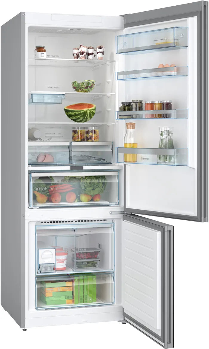Series 6 559L Free-Standing Fridge-Freezer with Bottom Freezer, Glass Door, Black – KGN56LB42I, Total No Frost, MultiAirflow & SuperCooling