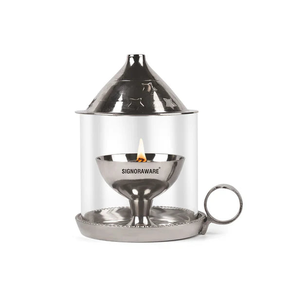 SignoraWare Mangalam Nickel Akhand Diya Medium