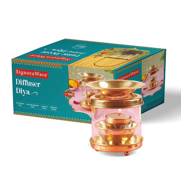 Signoraware Diffuser Diya Medium with Glass Cover