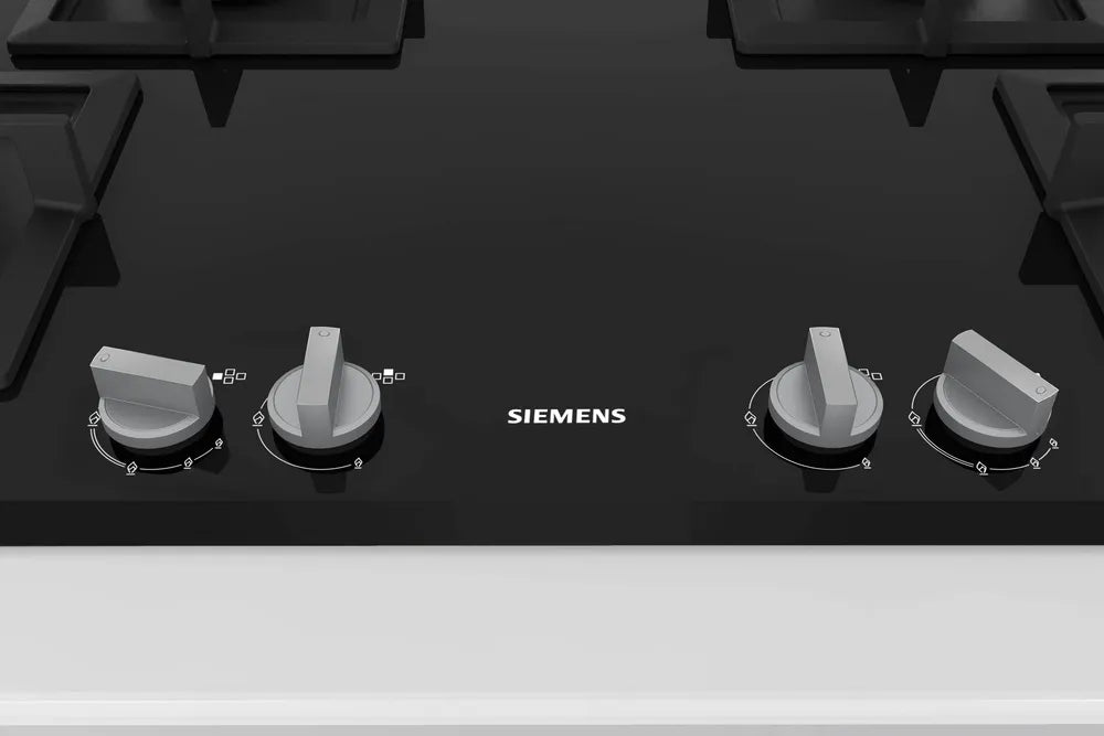 iQ500 90 cm Gas Hob EP9B6FG20I – Black Tempered Glass with 4 Brass Burners