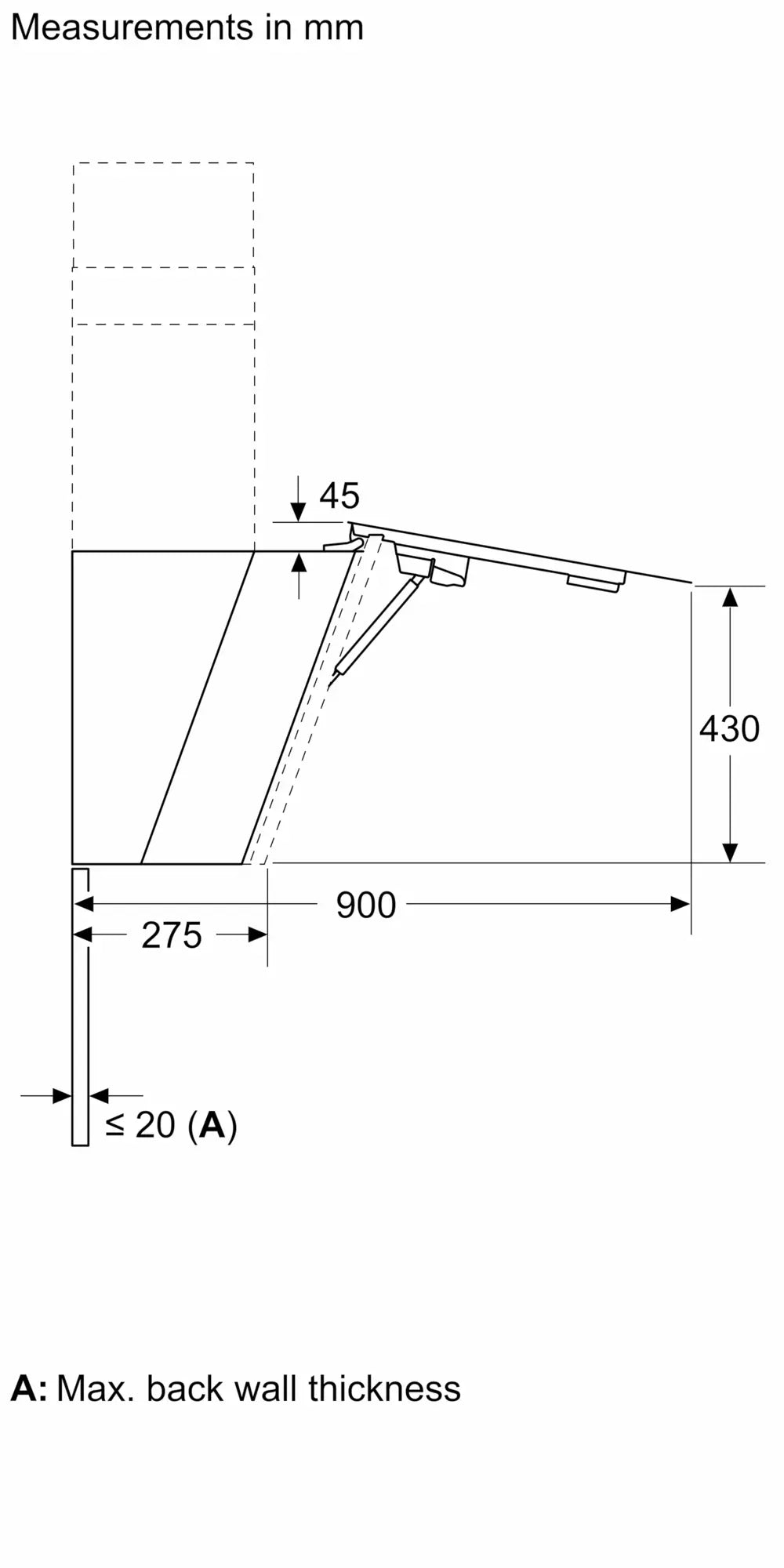 iQ700 90 cm Wall-Mounted Cooker Hood Clear Glass Black LC91KLT65