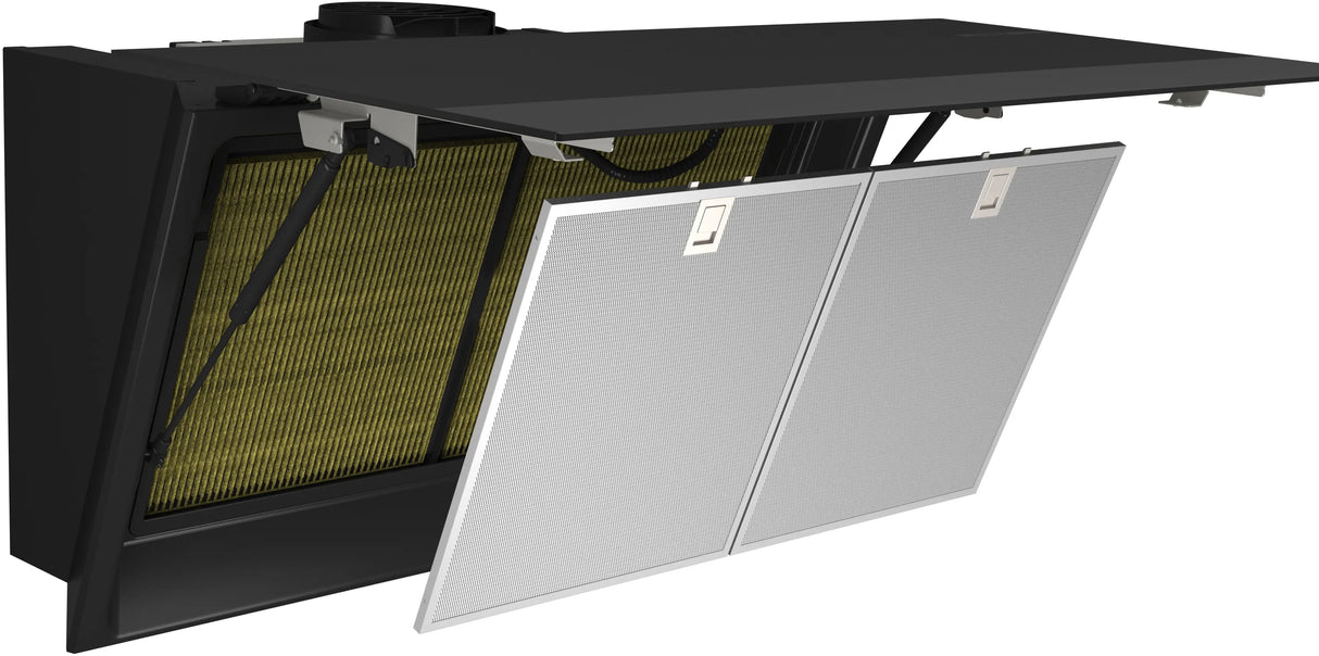 iQ700 90 cm Wall-Mounted Cooker Hood Clear Glass Black LC91KLT65