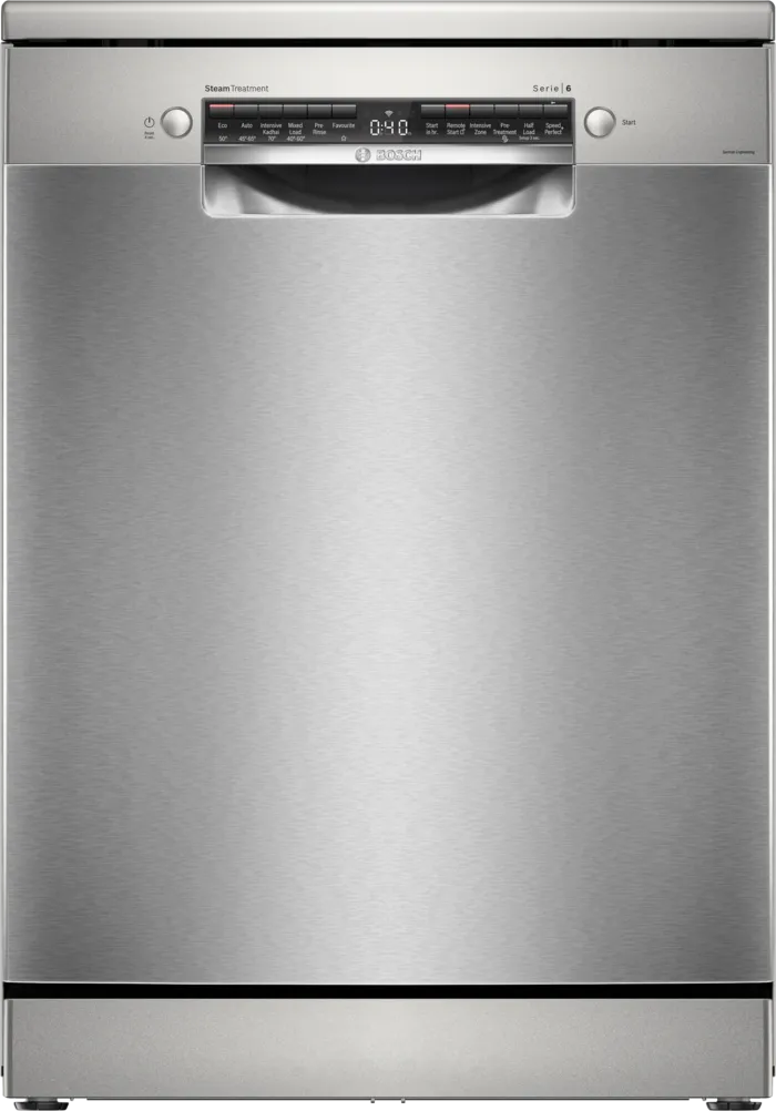 Series 6 15 Place Settings Free-Standing Dishwasher 60 cm SMS6HMI01I – Brushed Steel, Anti-Fingerprint Finish