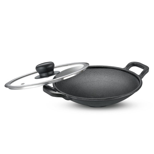 Prestige Cast Iron Cookware Appachetty with Glass Lid, Dia 20 Cm 30564