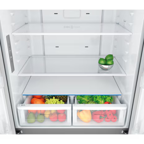 564L 700 Series Quad Door Refrigerator EQE5600B-B – Inverter Compressor, Cooling360, GreenZone Crisper