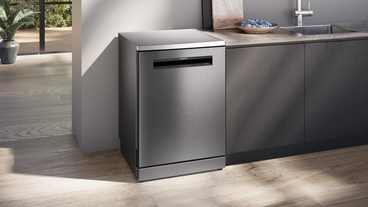 iQ500 Free-Standing Dishwasher 60 cm, Brushed Steel Anti-Fingerprint, 15 Place Settings, Wi-Fi Enabled – SN15HI00MI