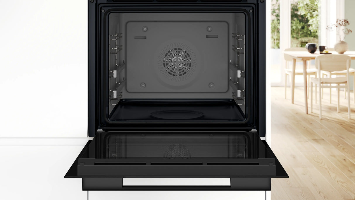 Series 6 Built-In Oven 76L with Air Fry, 3D HotAir & Eco Clean Direct, Black Inox – HJG852YG0I