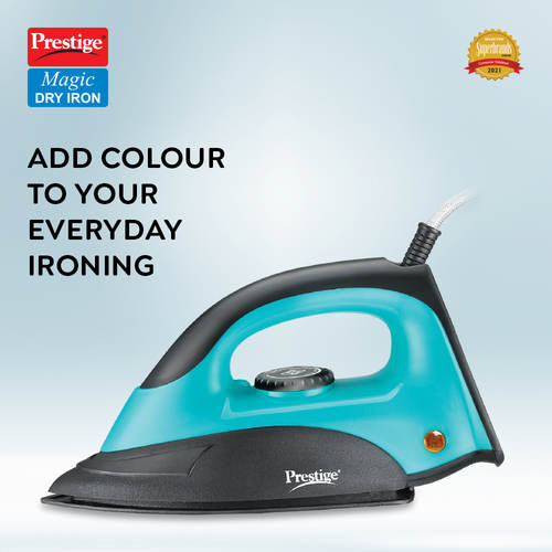 PDI 07 Magic Dry Iron 1000W with Greblon Coated Sole Plate (Blue, Black)