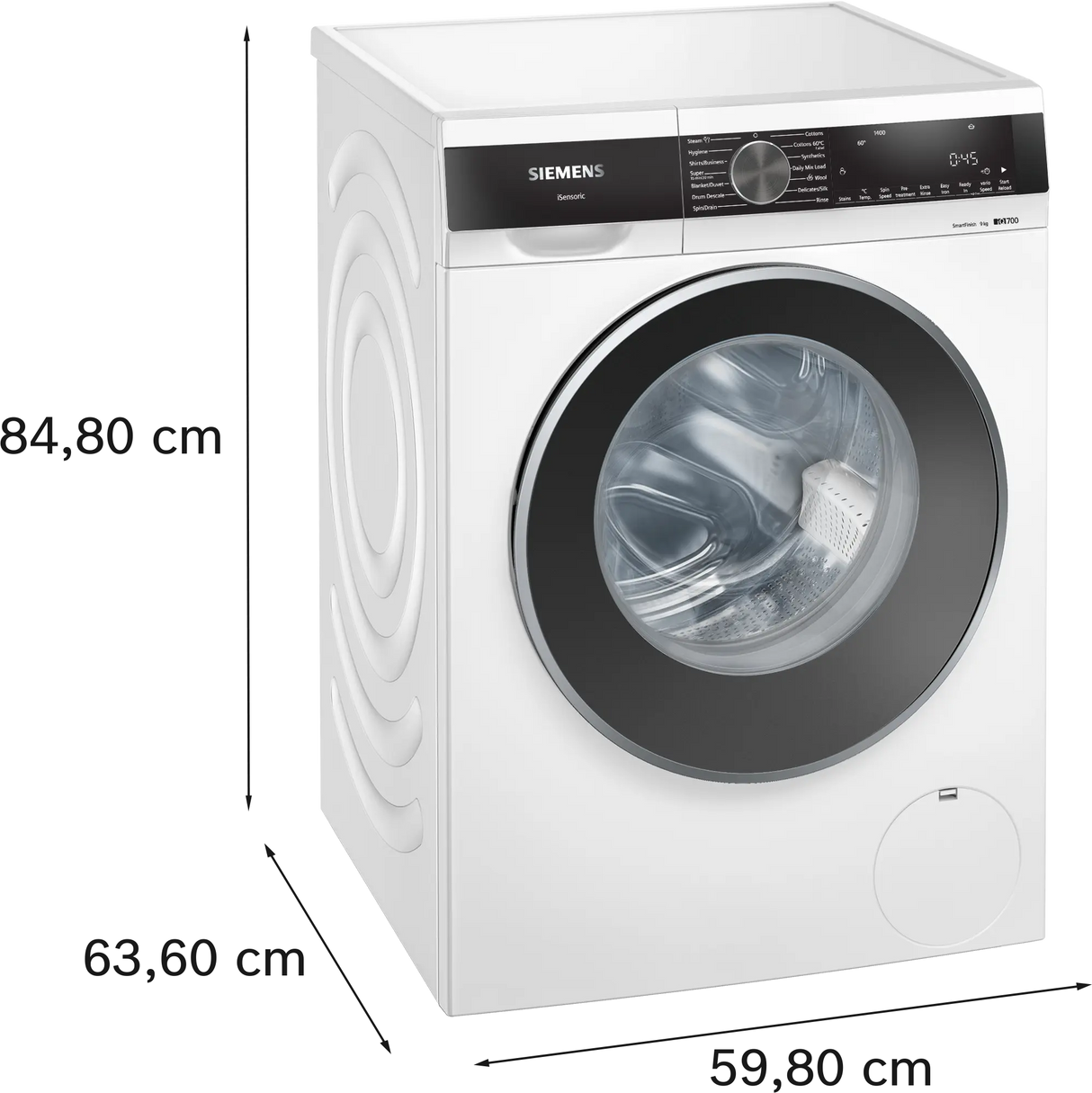 iQ500 washing machine, front loader 9 kg 1400 rpm WG44A2Z0IN (White)