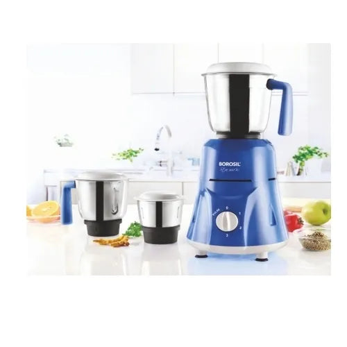 Borosil Star Mixer Grinder - Blue 500 W, 3 Jars