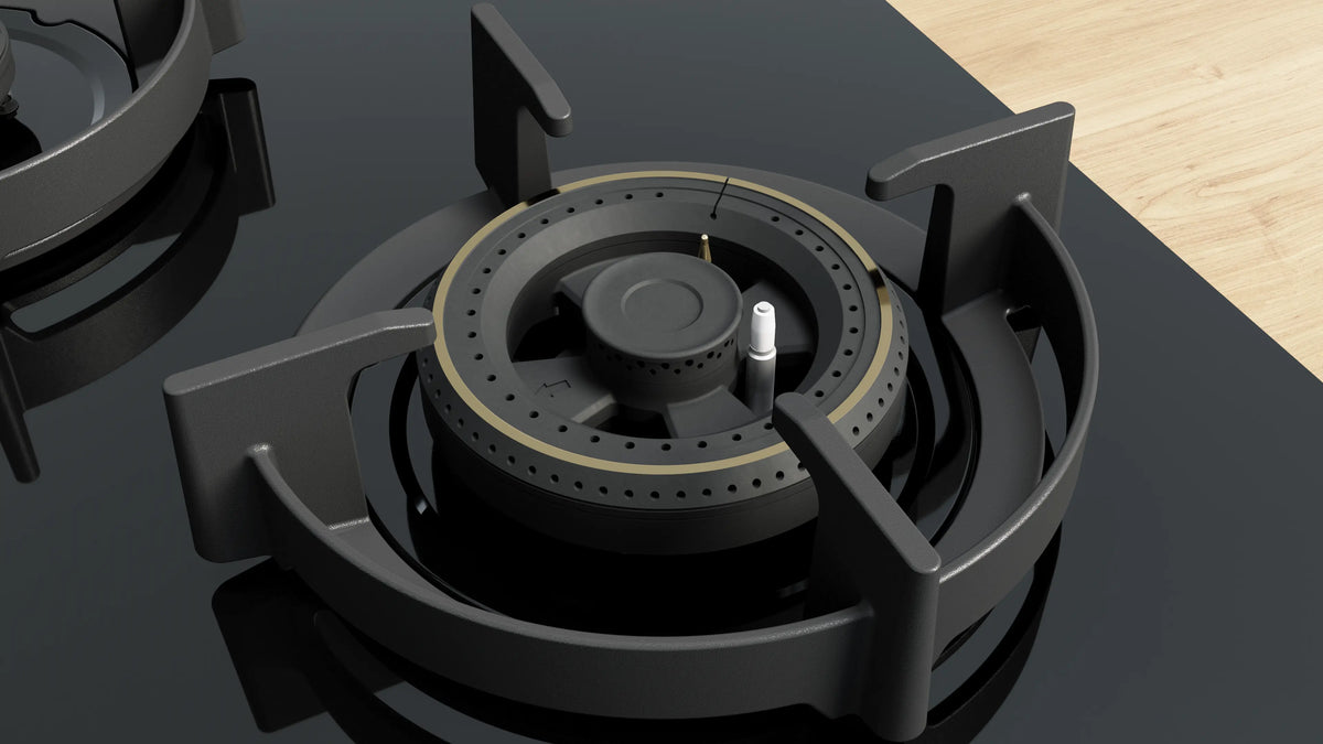 Series 6 Gas hob 90 cm Tempered glass, Black PNH9O6G20I