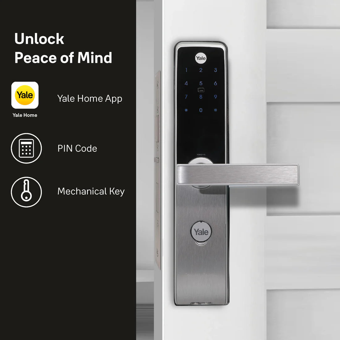 YDM 3115 AV Series Smart Lock (Silver)