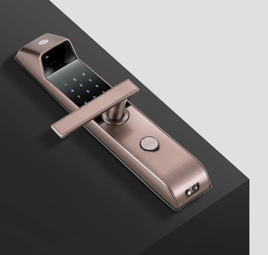 YDM 4115-A Series Biometric Smart Lock (Brown)
