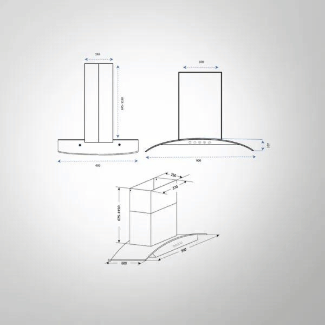 ISLAND OPEC DHC 90 IS SS Dry Heat Auto Clean Technology Chimney