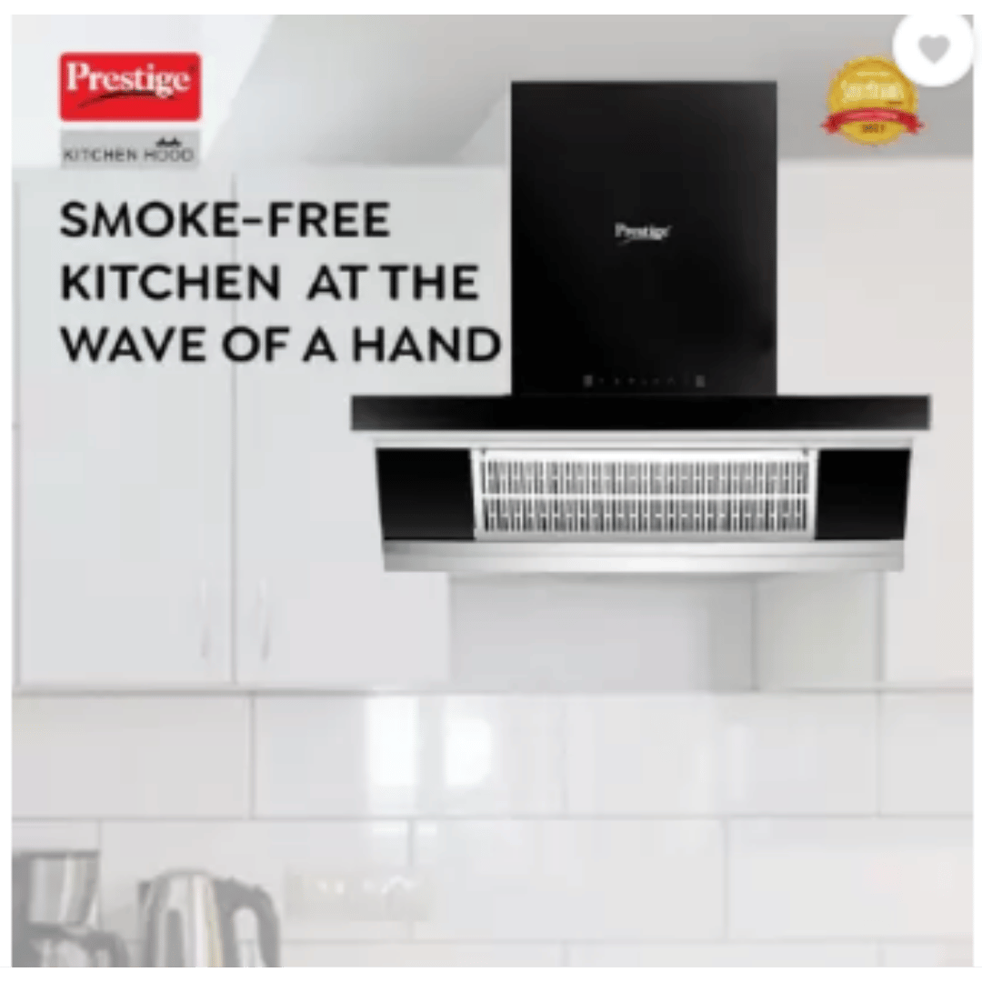 Prestige Tampa 900 Auto Clean Wall Mounted Black 1100 CMH Chimney