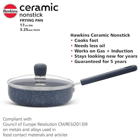 Hawkins Ceramic Nonstick Frying Pan 17 cm (ICF17G)