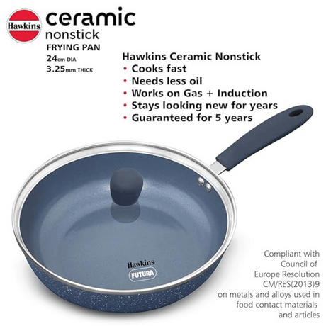 HAWKINS CERAMIC NONSTICK FRYING PAN 24 CM (ICF24G)