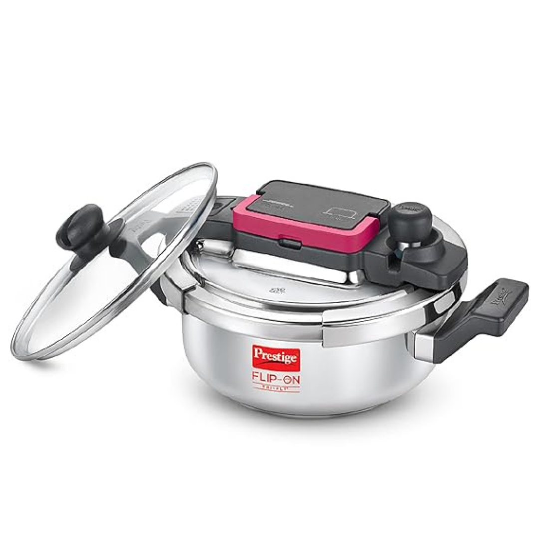 PRESTIGE 3 LITRE FLIP-ON TRI PLY SVACHH PRESSURE COOKERS.