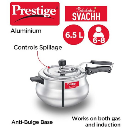 PRESTIGE 6.5 LTR NAKSHATRA PLUS SVACHH ALUMINIUM PRESSURE HANDI (10758)